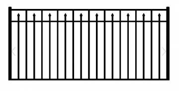 Image of item: 54"x101" DORIA BLACK ALUMINUM AERO FLUSH