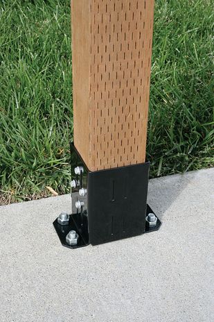 Simpson Strong Tie EZ Retro Fit Fence Post Base For 4x4 Wood Post 