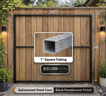 Image of item: BLACK 5'wide FRAME  1"sq. ACTUAL 59"x58"