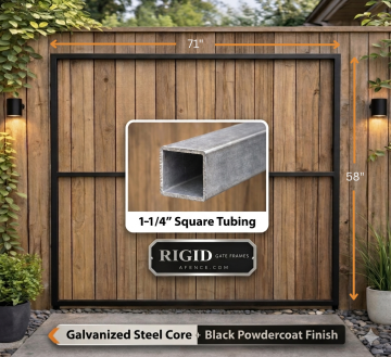 Image of item: BLACK 6'wide FRAME  1-1/4"sq.ACT.71"x58"