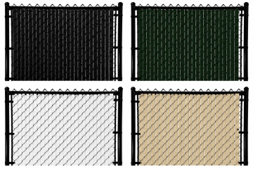 Image of item: BLACK 6'FENCE SLATbgBOTTOMlock TUBE SLAT