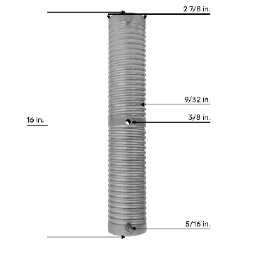 Image of item: (SOLID) DUAL CABLE  WINDER 2-3/8"od PIPE
