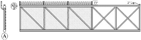 初代GATE Ornate Wrought Iron Gate with Bottom Cross Hatch Design 58 1